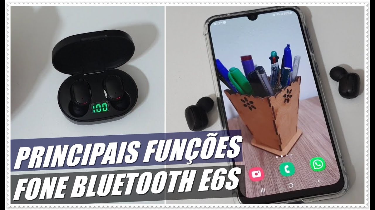 Análise Das Principais Funções do Mini Fone de Ouvido E6S True Bluetooth  5.0 - YouTube