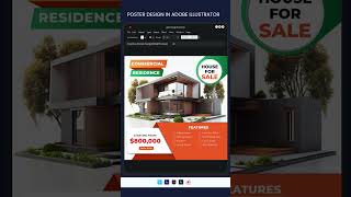 Creative Poster Design in Adobe Illustrator - Commercial Residence Poster Design
