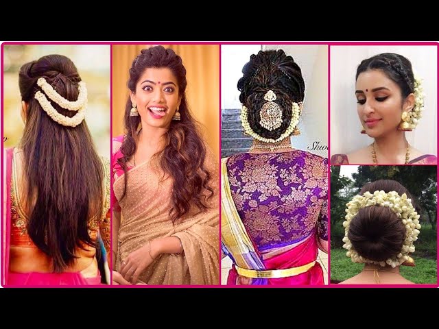 18 Stylish Hairstyles for Saree | Matching Hairstyles with Saree ideas 2024  - SizeSavvy