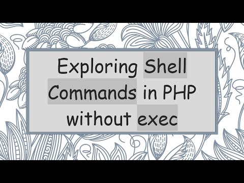 Exploring Shell Commands in PHP without exec