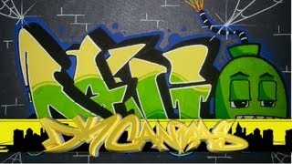 Graffiti On Canvas - Bomb Graffiti Character Dani Letters
