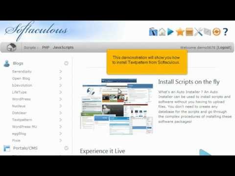 Installing TextPattern using Softaculous