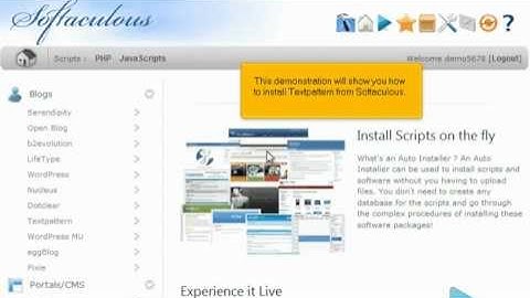 Installing TextPattern using Softaculous