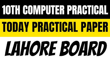 Computer Practical || Group 4 || Group 5 || Group 5 || 10th Class || 22-06-2022 || Lahore Board ||