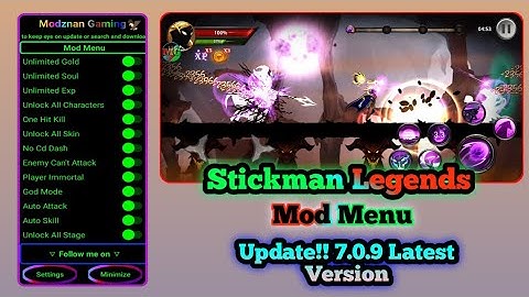 Stickman Legends Mod Menu 7.0.9 Update!! New Unlock All Characters