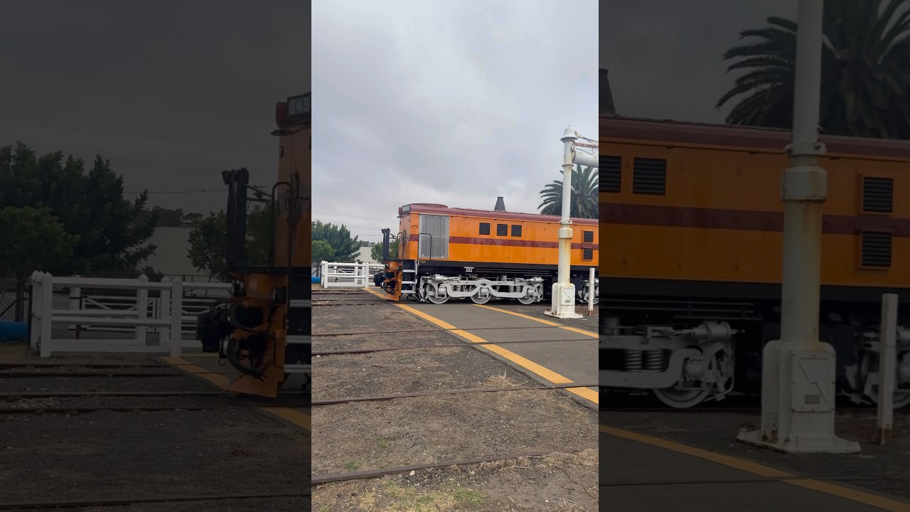 Alco 845 newly restored by SteamRanger, first  Cockle train at Victor Harbor, full movie later!