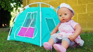 Весёлые игры в куклы – Палатка для БЕБИ Анабель! Видео игры Как Мама. Мультики для детей с Baby Born