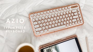 Prettiest Mechanical Keyboard? | Azio Typewriter Keyboard Unboxing + Review