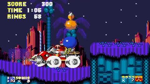 Sonic 2 Return Of Shadow - Nightside Atoll Zone 1 Gameplay