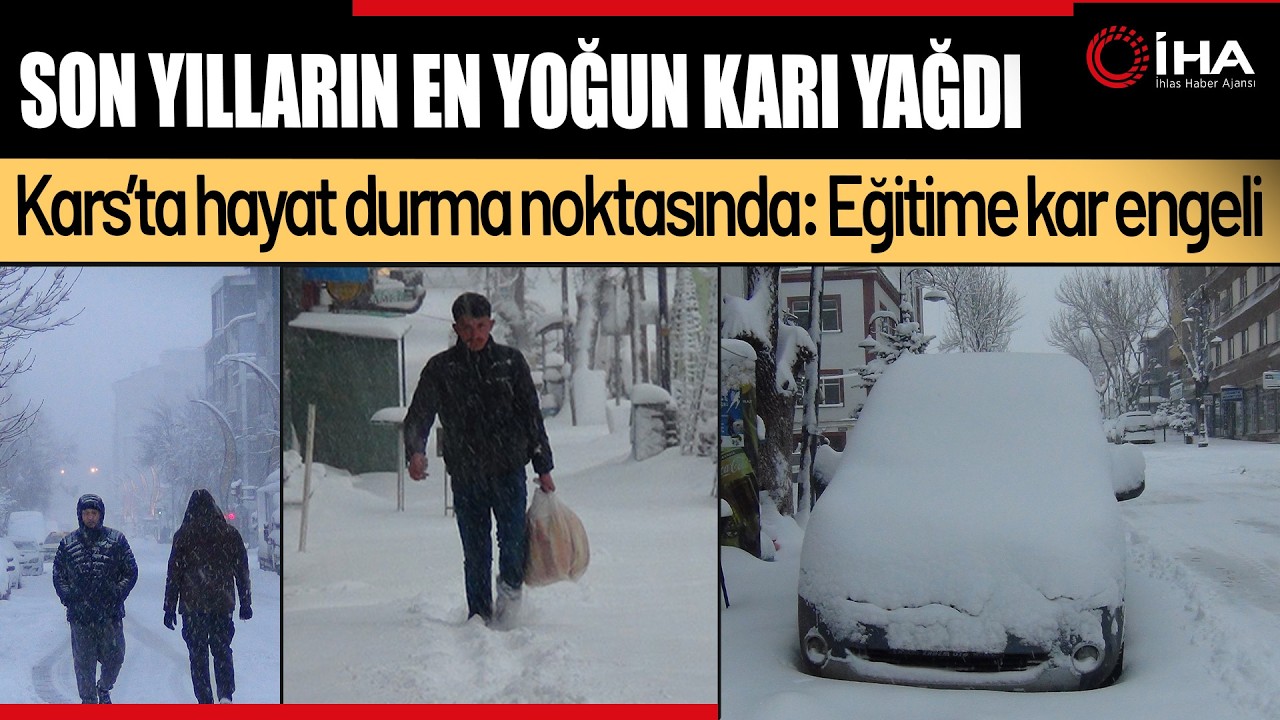 Kars’ta 40 cm Kar Alarmı: Ulaşım Aksadı, Okullar Kapandı