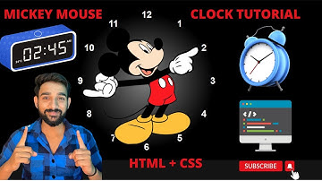 Mickey Mouse Clock Tutorial: HTML & CSS Magic for Timekeeping Fun!