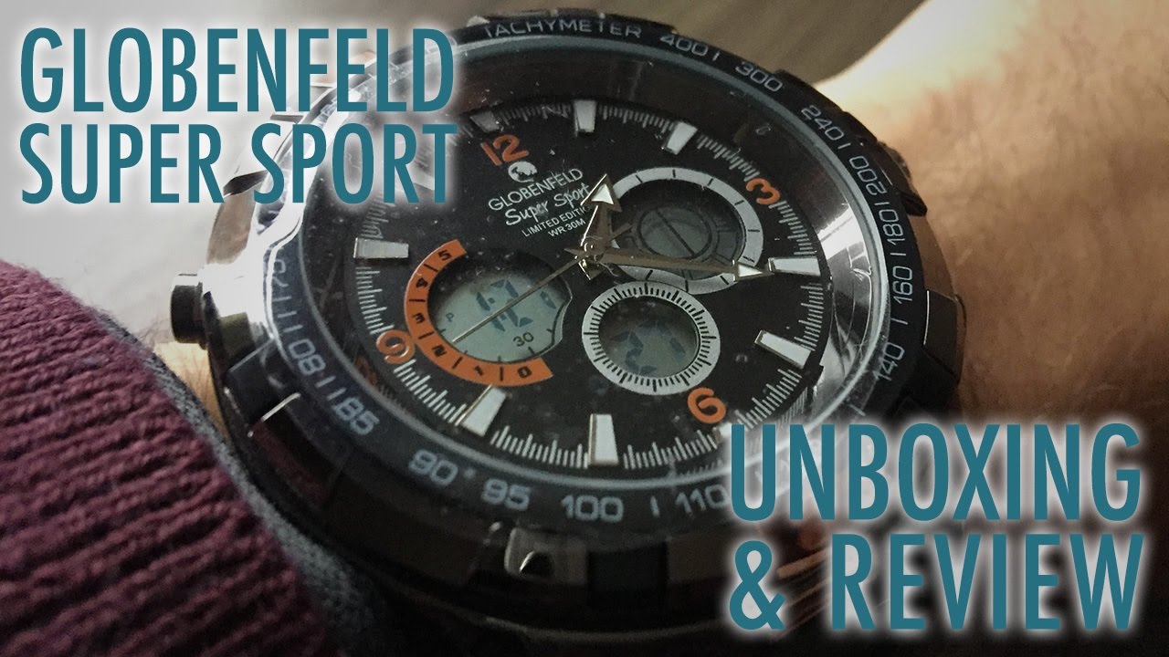 Globenfeld Super Sport Metal Wrist Watch Review & Unboxing - YouTube