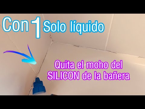 ✨QUITA EL MOHO DEL SILICON DEL BAÑO CON UN SOLO LIQUIDO - COMO LIMPIAR EL MOHO DEL BAÑO