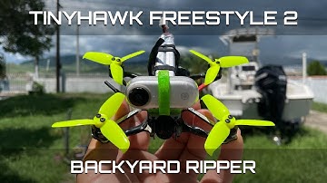 The best Begginer FPV drone ripping the front yard! Emax Tinyhawk Freestyle 2. Insta360go on top.