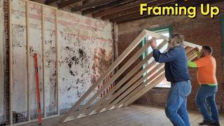 We're Framing Walls, Paving, Camping, & Had A Tornado Warning & Snow! | Collapsing Corner Store 44