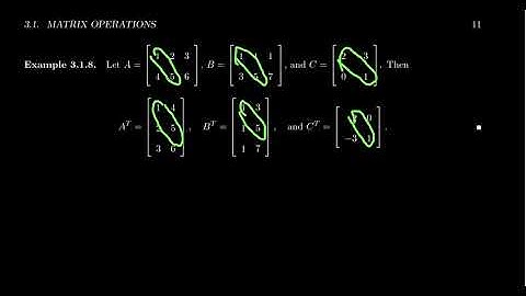The Transpose of a Matrix