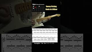 Try This "Sweep Picking Etude in A Minor" and Learn Major and Minor Arpeggio Patterns #guitarlesson