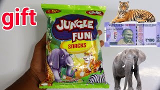 FREE GIFT INSIDE jungle fun snacks free gift inside animal snacks 😋 😍 FREE MONEY 💰#toy #toys #toy&#39;s