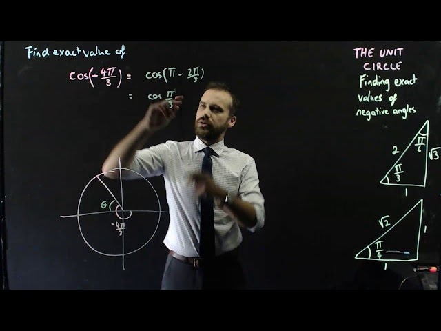 Finding exact trig ratios involving negative angles