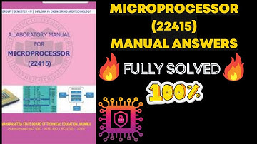 Microprocessor  Solved Lab Manuals (MIC )Solved Manual
