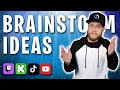 Become A Content Creator In 10 Days - Day 1 - Brainstorm Ideas (YouTube, TikTok, Twitch, Kick)