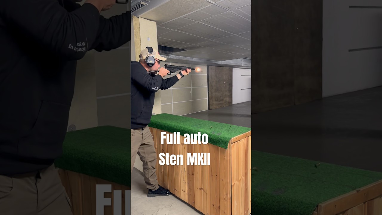 Shooting the Sten MK2 | Full auto mag dump | Behind the scenes - Norma gun museum