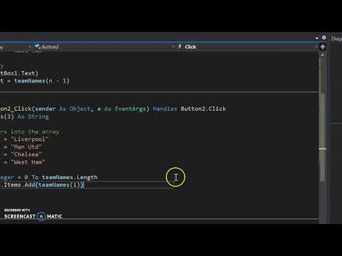2. Coursework Programming - Looping over an array