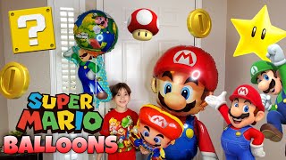 We LOST Our MARIO Balloon! Inflating Super Mario Giant Airwalker Balloons Luigi SUPER SAD