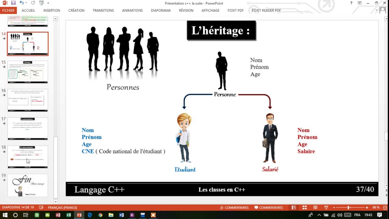 Exercice 3 sur les classes partie 2 lié à L’héritage