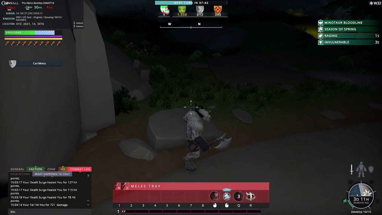 Fall damage cancels out either fx or animation