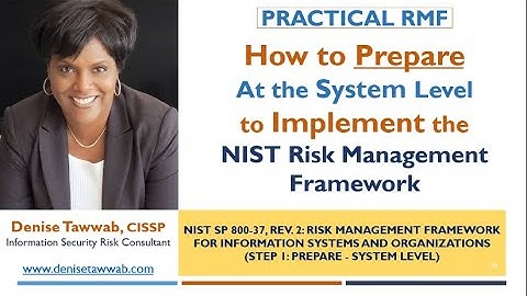 The 11 Tasks in the Prepare (at the SYSTEM Level) Step of the RMF