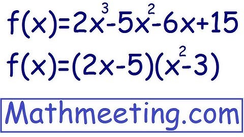 Factoring by Grouping