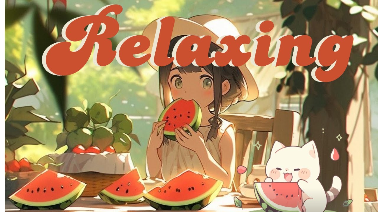 A relaxing day💓Chillin' cat 🐾lofi chill 1 Hour【Cute lofi music mix】 🍪 study/aesthetic/chill/relax ♪