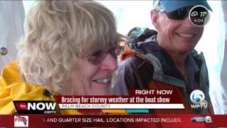 Bracing for stormy weather at the boat show