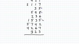 The Grandpa Project -- Adding Columns of Numbers