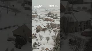 Winter Storm Fern as seen from above in Lebanon County, PA #drone #trythatinasmalltown #aerialpa