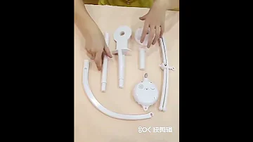 White Baby Crib Mobile Bed Bell Toy Holder Arm Bracket Wind Up Mus 