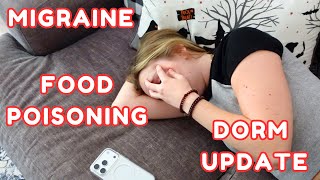 MIGRAINE, FOOD POISONING,   DORM UPDATE | Family 5 Vlogs