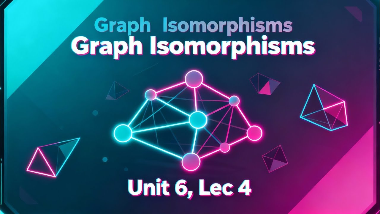 Graph Isomorphisms (Unit 6, Lec 4, Discrete Mathematics) - YouTube