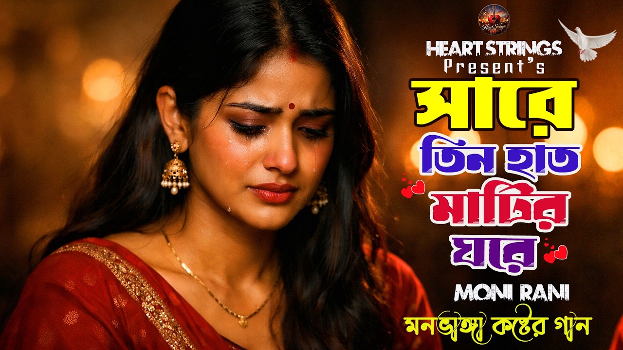 Moni Rani মনভাঙ্গা কষ্টের গান 🔥 সাড়ে তিন হাত মাটির ঘরে 😭 Sare Tin Hat Matir ...