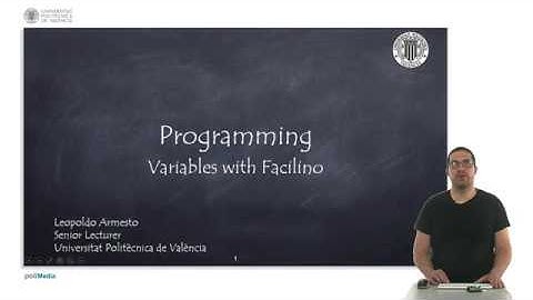 35/74 IoT MOOC Part I: Programming. Variables with Facilino