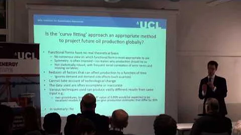 UCL-Energy seminar: 'Is peak oil dead?', Christophe McGlade, UCL