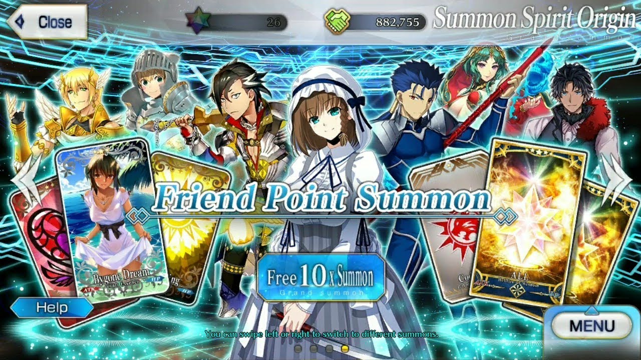 FGO NA: Friend Point Summon Rolls 2022, Quest for summoning Saber Lily and Angra Mainyu.