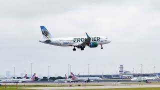 Frontier Airlines Flight 2550 Airbus A320-251N N361FR Landing at DFW Airport From Denver