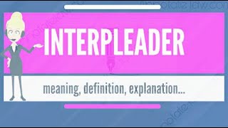 WHAT  IS AN INTER PLEADER SUIT