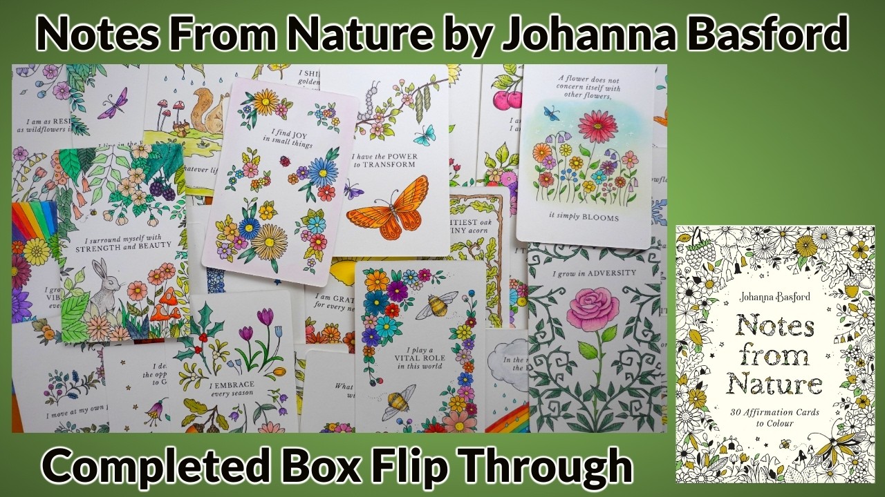 Notes From Nature Notes from Nature by Johanna Basford - Completed Box Flip Through - YouTube