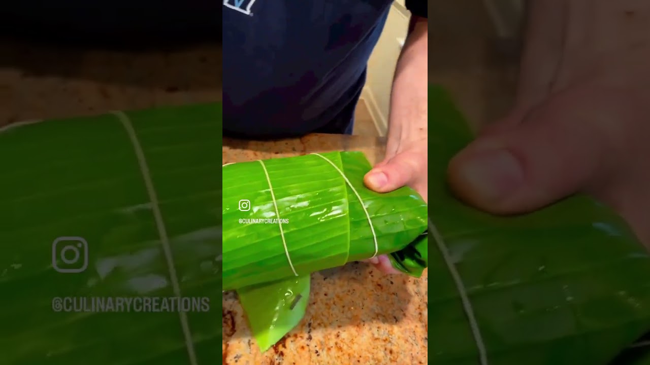 Banana Leaf Wrapped Grilled Hawaiian Pork Roast