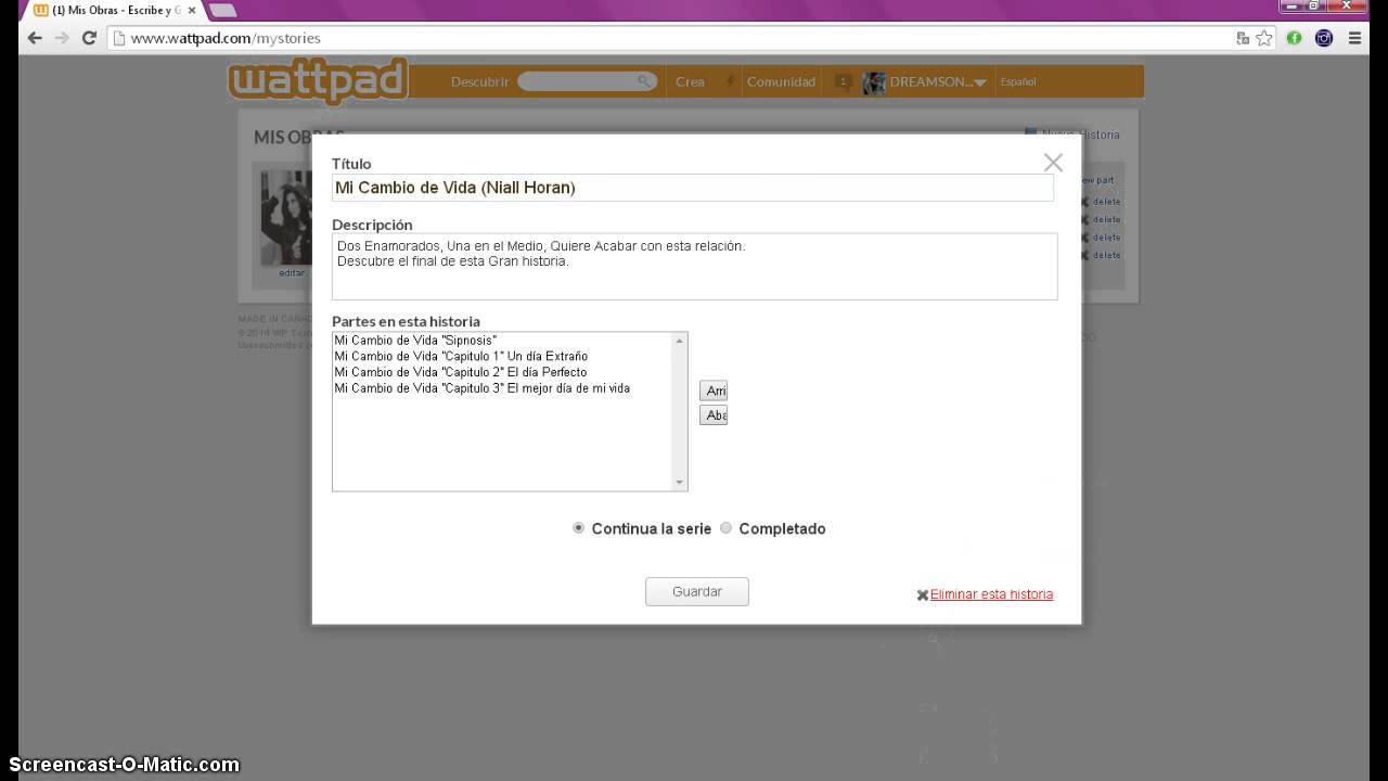 ♥Cómo eliminar una Historia en Wattpad♥ (Tutorial) - YouTube