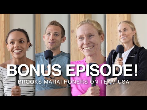 Team USA's Brooks Marathoners - Erika Kemp, CJ Albertson, Susanna Sullivan, and Jess McClain