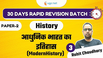 04:00 PM - 30 Days Rapid Revision Batch 2021 | History by Rohit Choudhary | आधुनिक भारत का  इतिहास